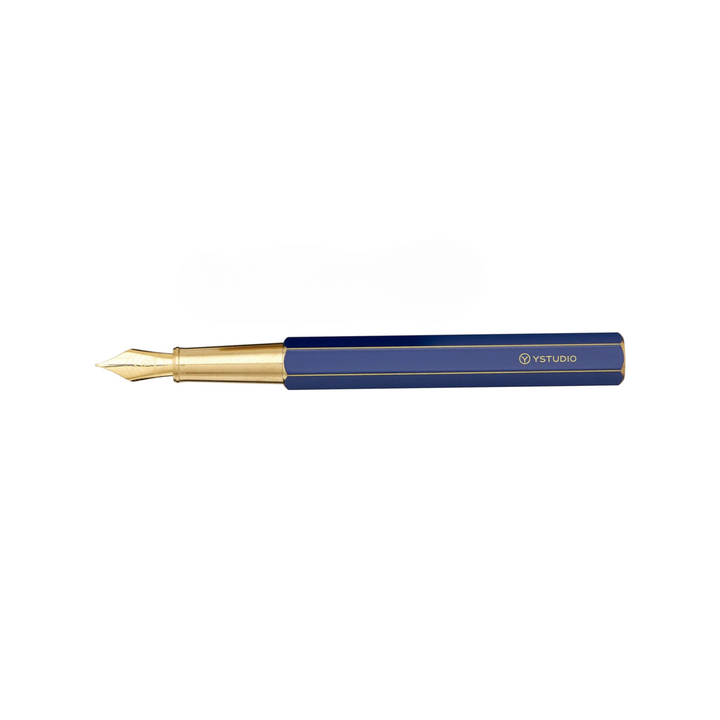 Ystudio Classic Revolve Fountain Pen Blue — Ystudio fountain pen — precision nib writing instrument, at Cityluxe Singapore stationery store