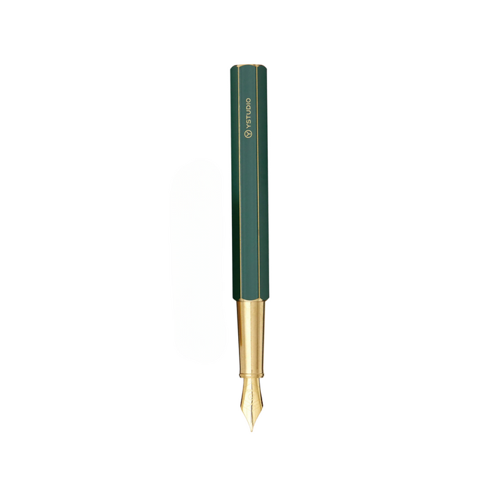 Ystudio Classic Revolve Fountain Pen Green — Ystudio fountain pen — precision nib writing instrument, at Cityluxe Singapore stationery store