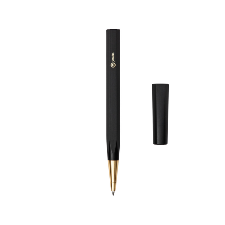 Ystudio Resin Rollerball Pen Black — Ystudio rollerball pen — fluid gel ink writing instrument, at Cityluxe Singapore