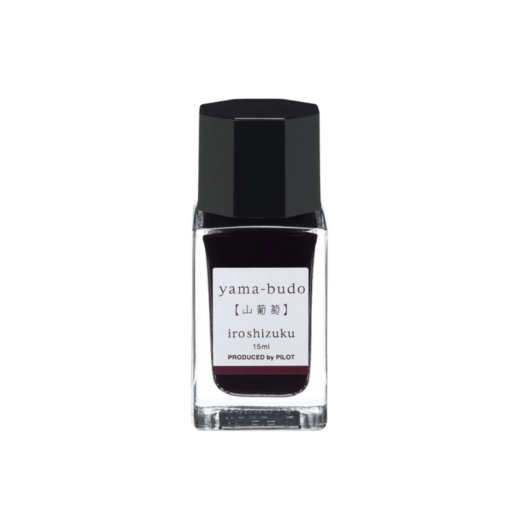 Pilot Iroshizuku 15ml Ink Bottle - Yama-budo (Purple Magenta) — bottle at angle