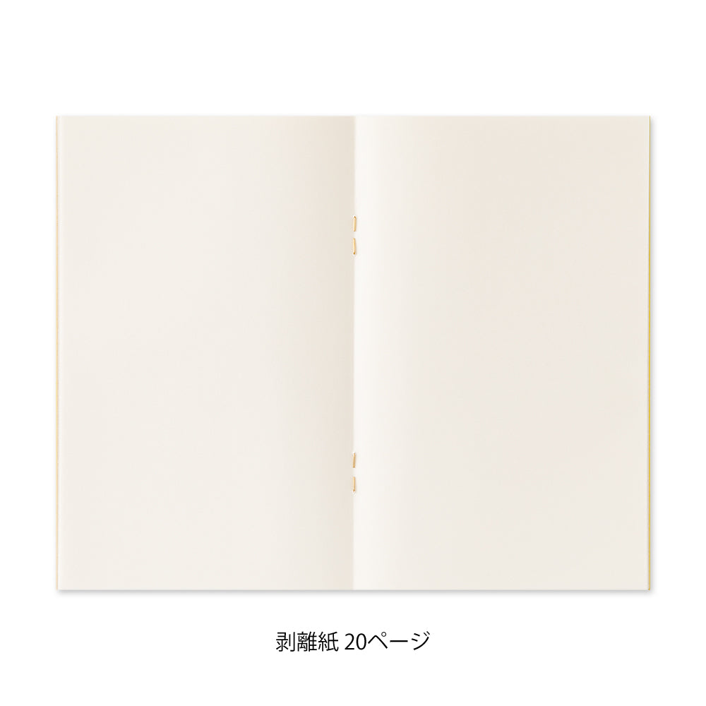 Midori Sticker Book with Pocket - Yellow — in use