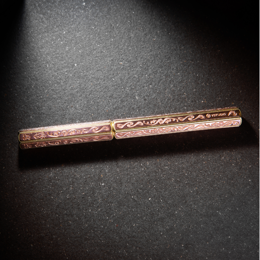 Ystudio Classic Renaissance Kazari Kanagu Fountain Pen - Dragon [Pre-Order] — flat lay