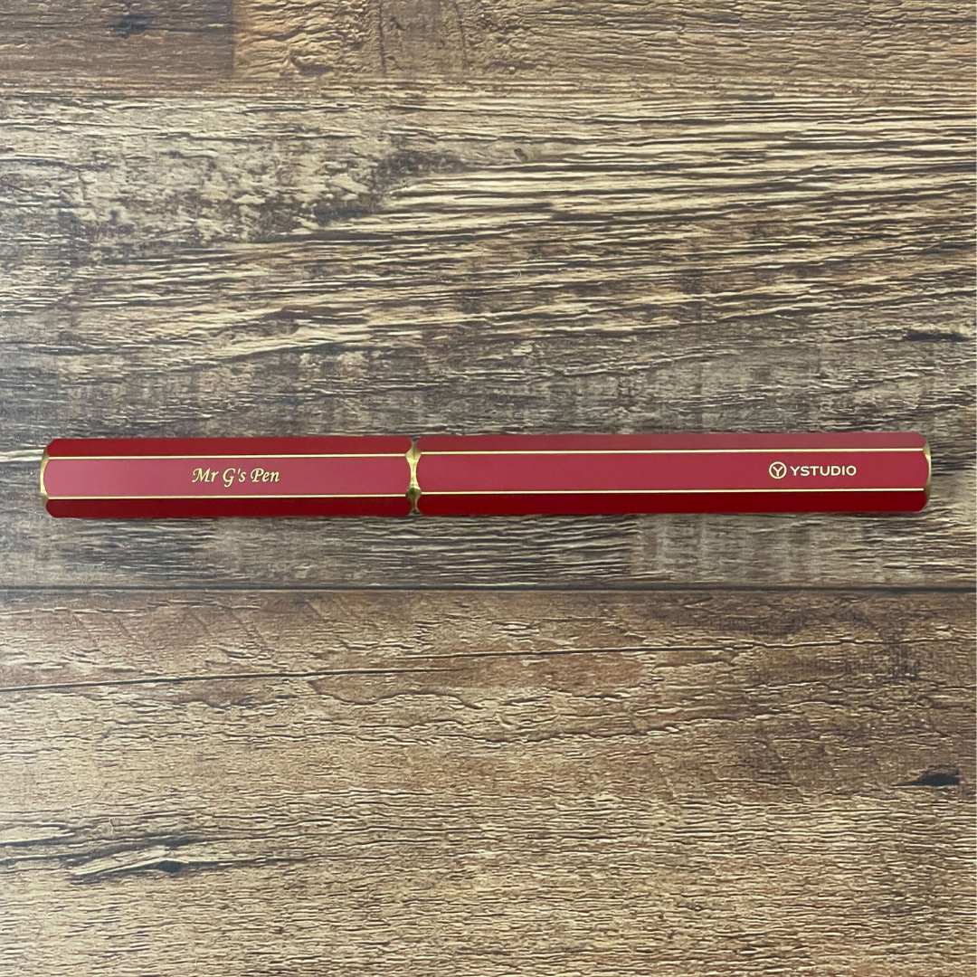 Ystudio Classic Revolve Fountain Pen Red — Ystudio fountain pen — precision nib writing instrument, at Cityluxe Singapore stationery store