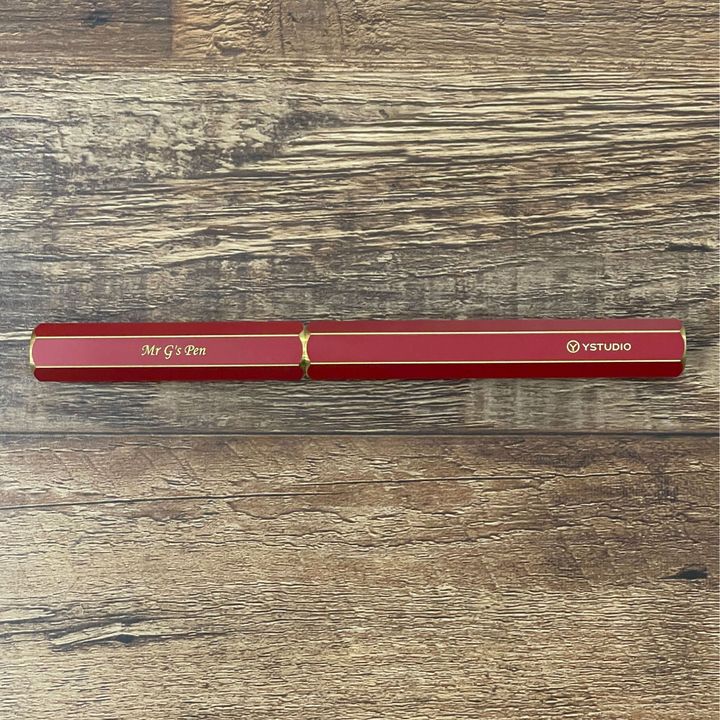 Ystudio Classic Revolve Fountain Pen Red — Ystudio fountain pen — precision nib writing instrument, at Cityluxe Singapore stationery store