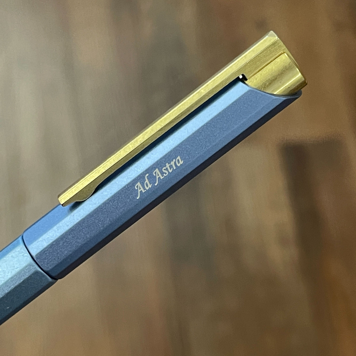 Ystudio Glamour Evolve-Bihex Rollerball Pen Blue Gin — Ystudio rollerball pen — fluid gel ink writing instrument, at Cityluxe Singapore