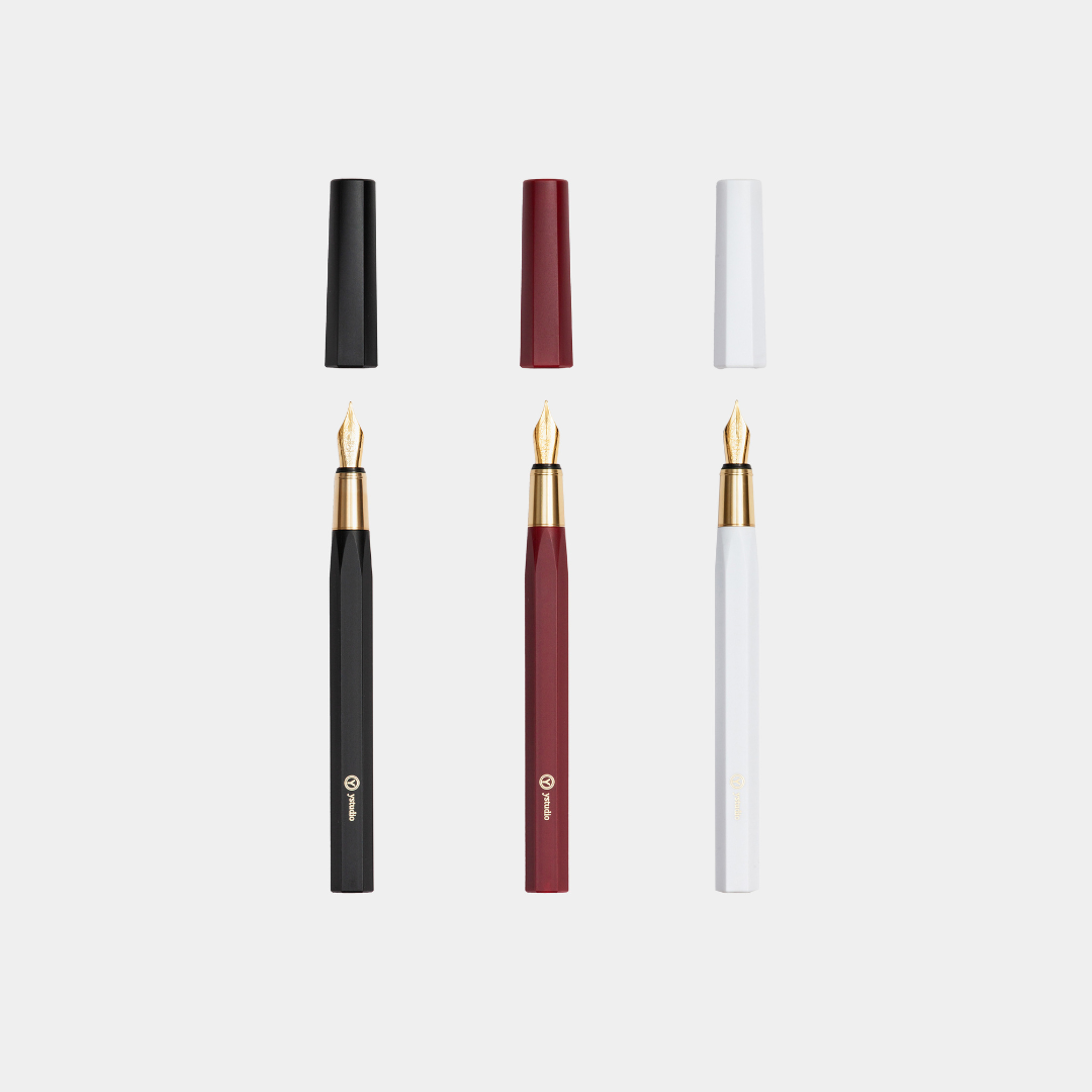 Ystudio Resin Fountain Pen Black Fine — Ystudio fountain pen — precision nib writing instrument, at Cityluxe Singapore stationery store