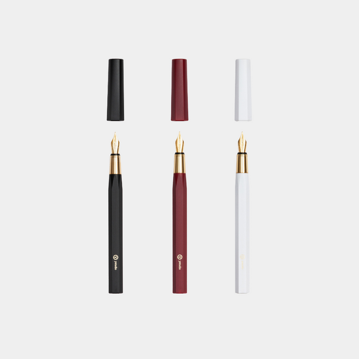 Ystudio Resin Fountain Pen Black Fine — Ystudio fountain pen — precision nib writing instrument, at Cityluxe Singapore stationery store