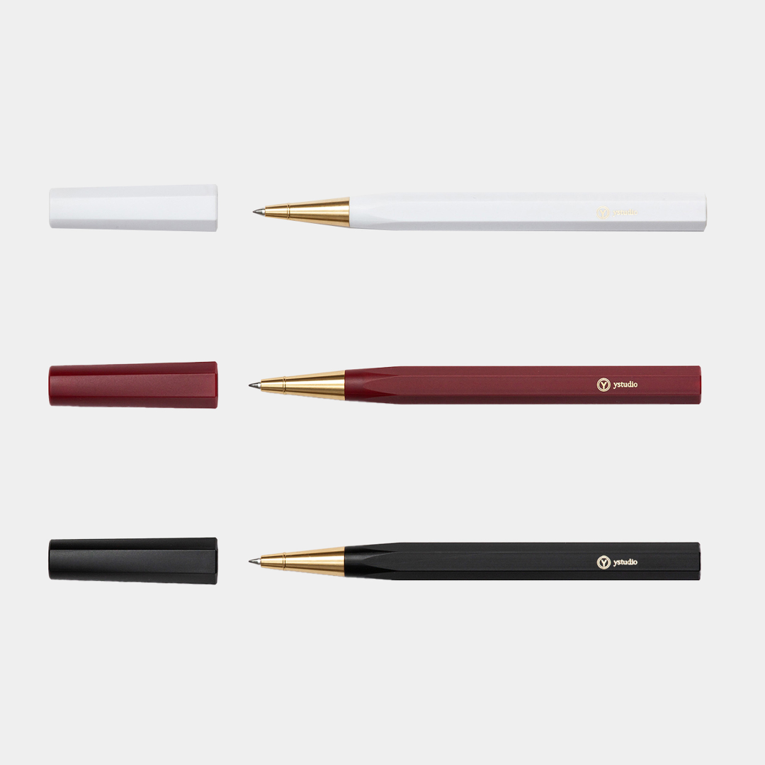 Ystudio Resin Rollerball Pen Black — Ystudio rollerball pen — fluid gel ink writing instrument, at Cityluxe Singapore