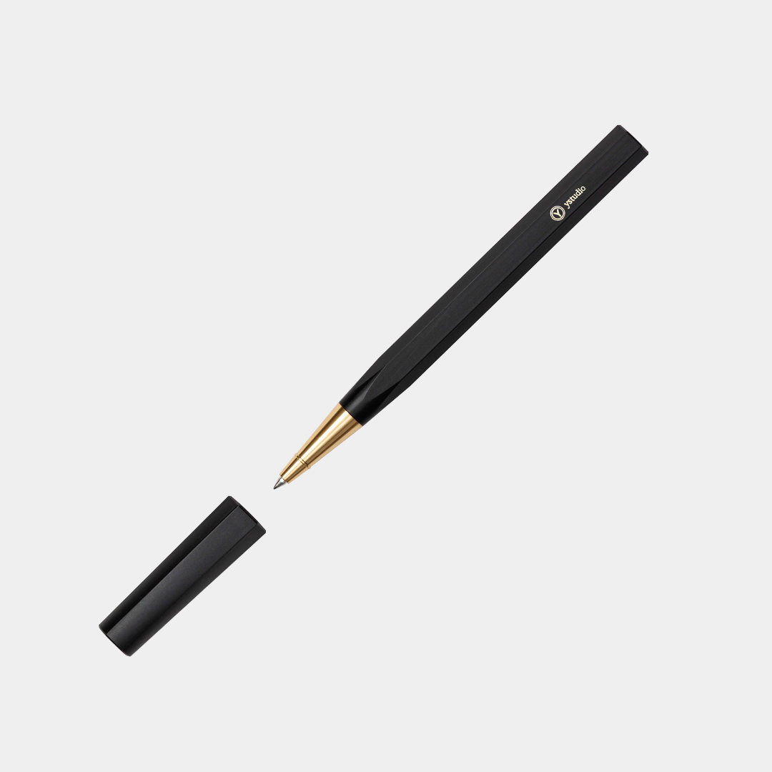Ystudio Resin Rollerball Pen Black — Ystudio rollerball pen — fluid gel ink writing instrument, at Cityluxe Singapore