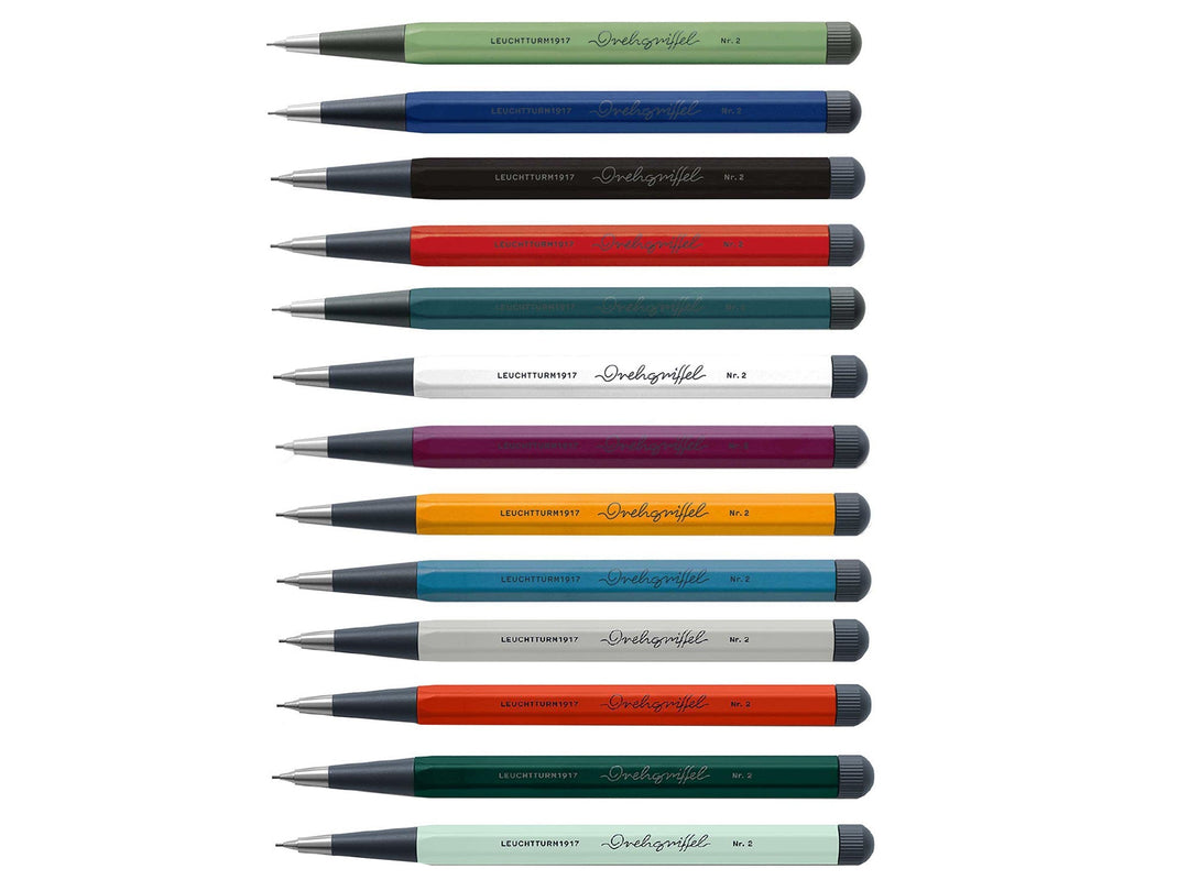 Leuchtturm1917 Drehgriffel NR. 2 Mechanical Pencil - Stone Blue — flat lay