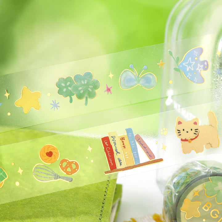 BGM Foil Stamping Clear Tape: Little Days — applied on surface