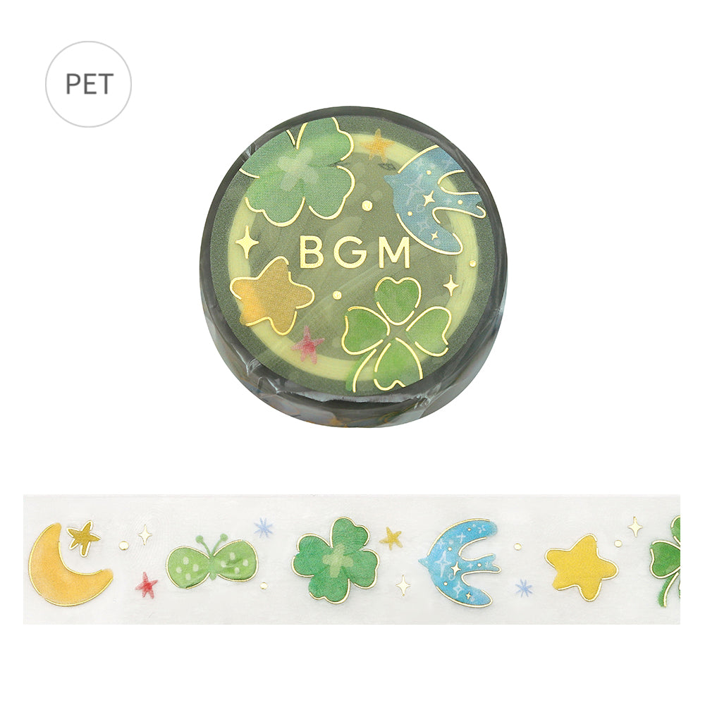BGM Foil Stamping Clear Tape: Lucky — roll front