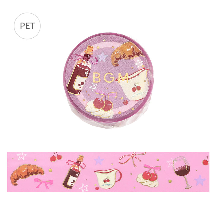 BGM Foil Stamping Clear Tape: Sweet Time — roll front
