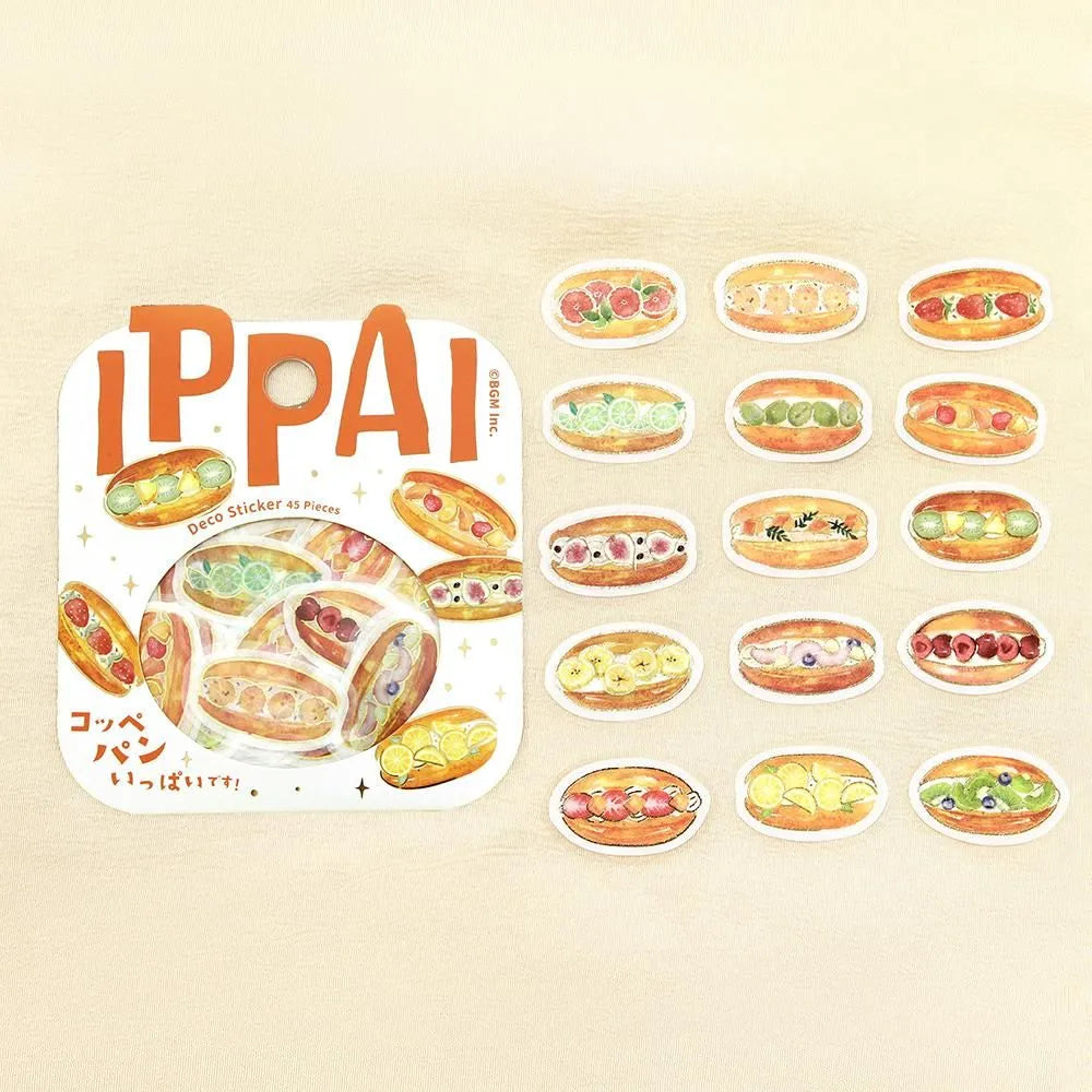 BGM Foil Stamping Flake Seal: Ippai - Full of Koppepan — side view