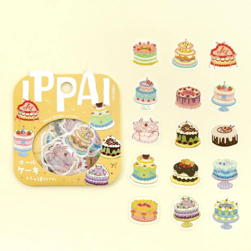BGM Foil Stamping Flake Seal: Ippai - Full of Whole Cakes — side view