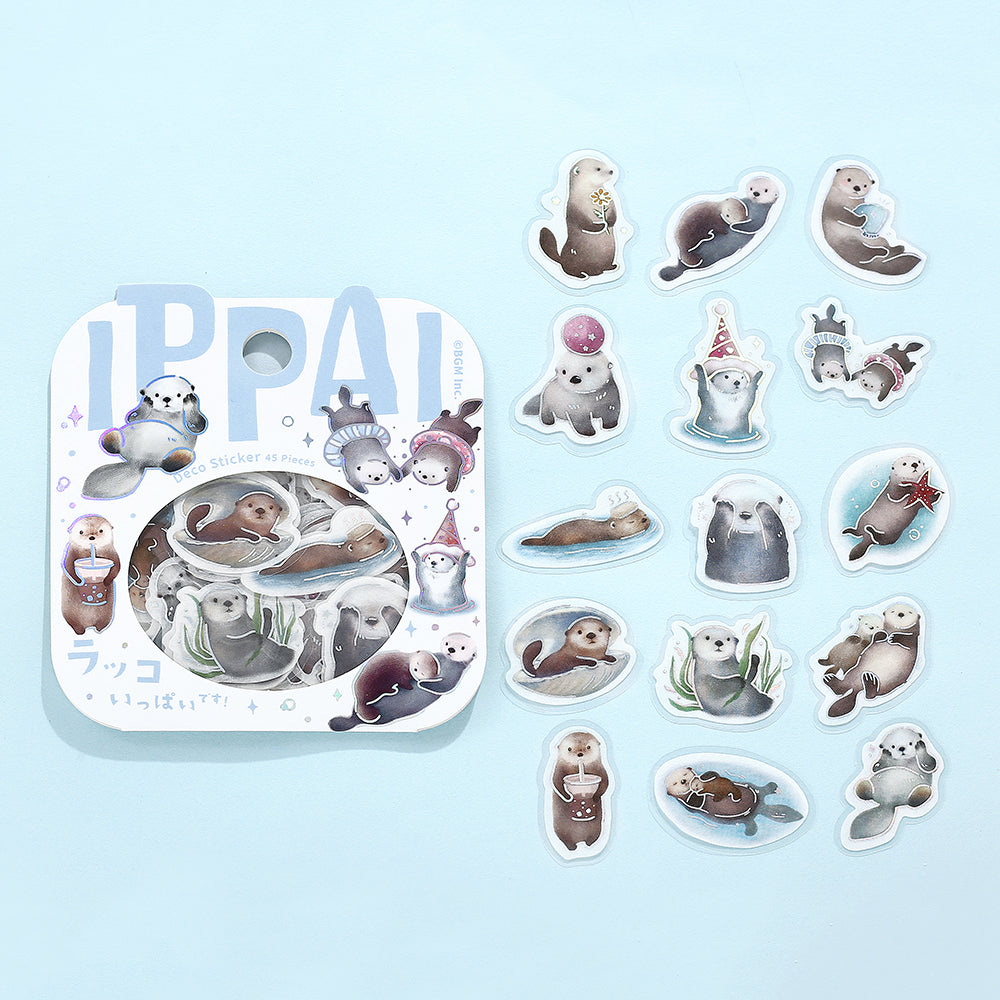 BGM Foil Stamping Flake Seal: IPPAI – Sea Otter Galore — side view