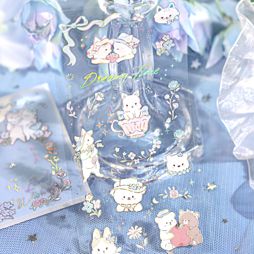 BGM Foil Stamping Iride Seal: Iride in Fairy Tale Animals — BGM decorative sticker — for journaling, planners and scrapbooking, at Cityluxe Singapore