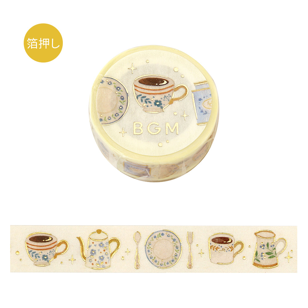 BGM Foil Stamping Washi Tape –Afternoon Tea Set