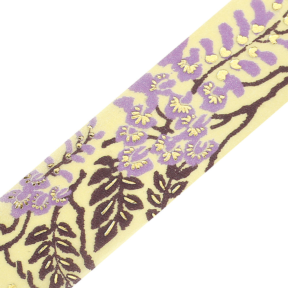 BGM Foil Stamping Masking Tape: Flower Compendium: Wisteria — pattern detail