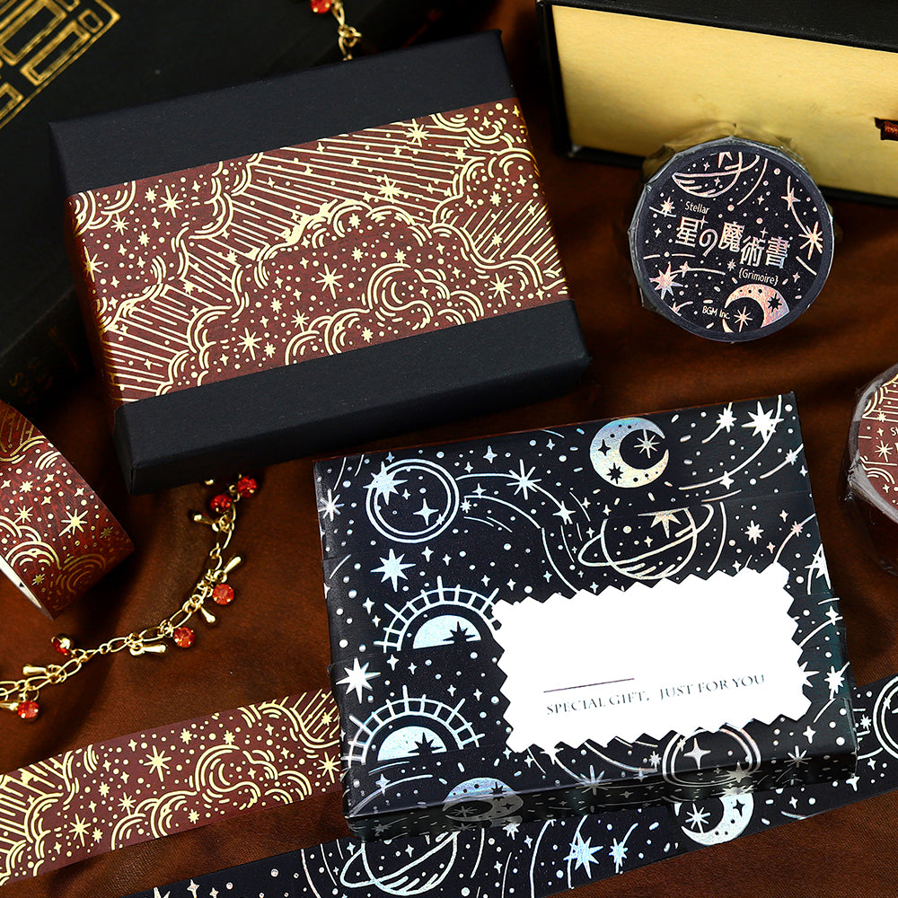 BGM Foil Stamping Masking Tape: Grimoire of Stars: Darkness — with packaging