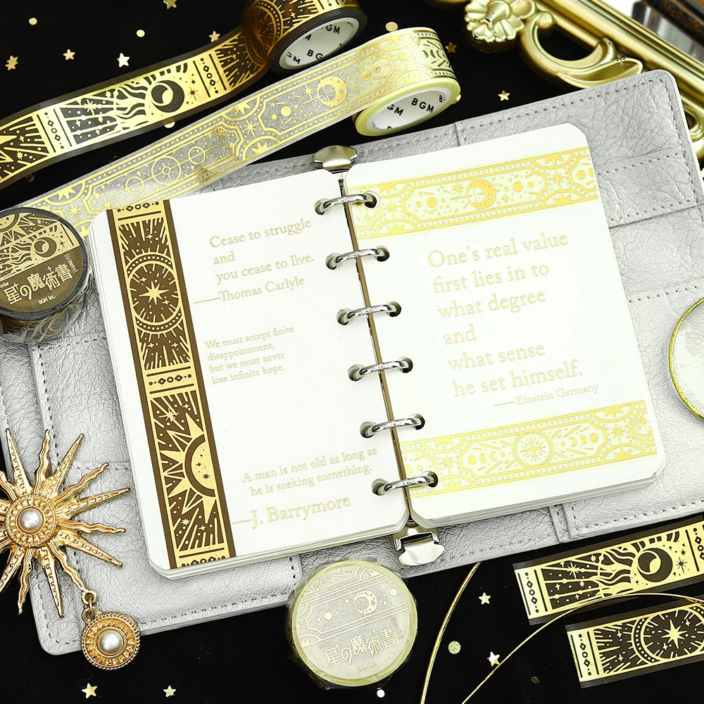 BGM Foil Stamping Masking Tape: Grimoire of Stars: Holy — with packaging