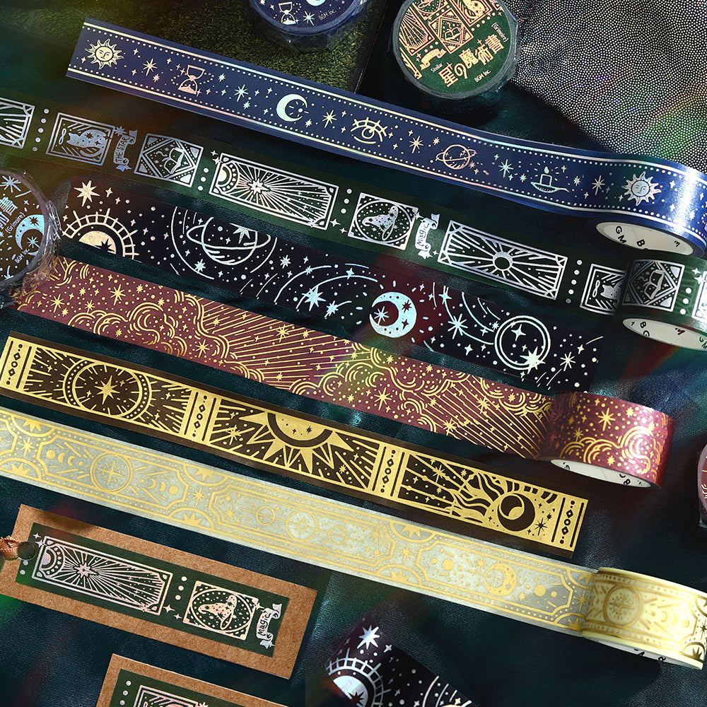BGM Foil Stamping Masking Tape: Grimoire of Stars: Holy — roll side