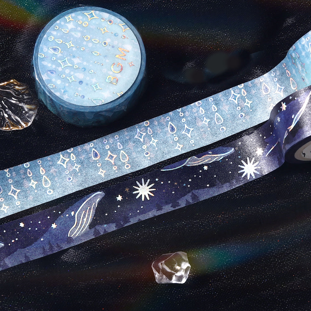 BGM Foil Stamping Masking Tape: Life - Drops of Light — pattern detail