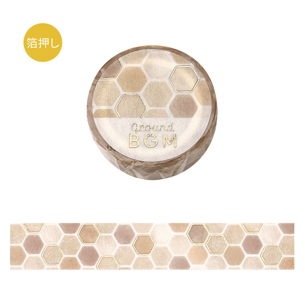 BGM Foil Stamping Masking Tape: Life - Grand Honeycomb — roll front
