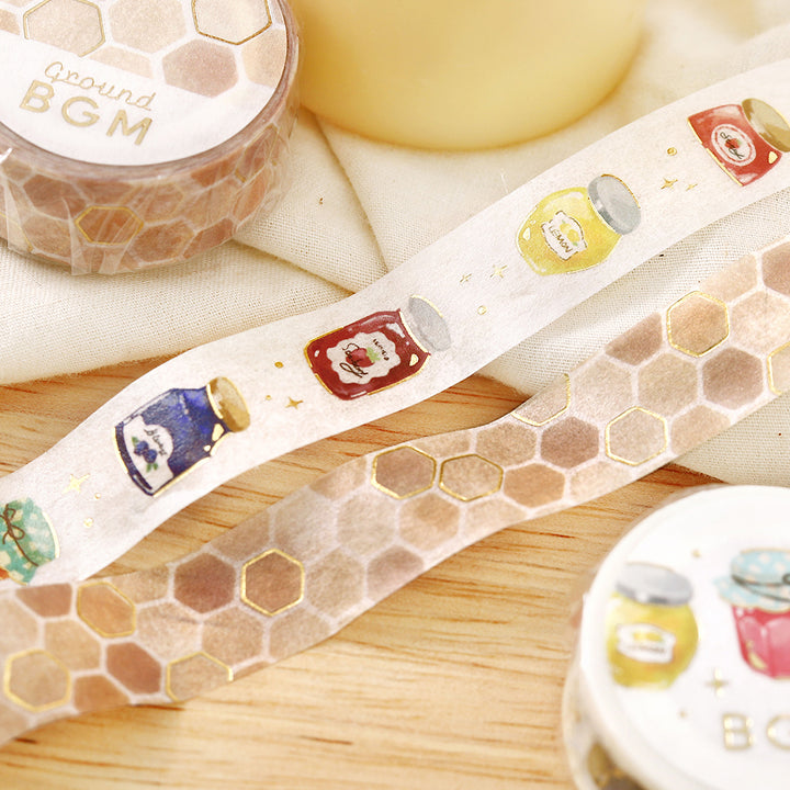 BGM Foil Stamping Masking Tape: Life - Grand Honeycomb — applied on surface