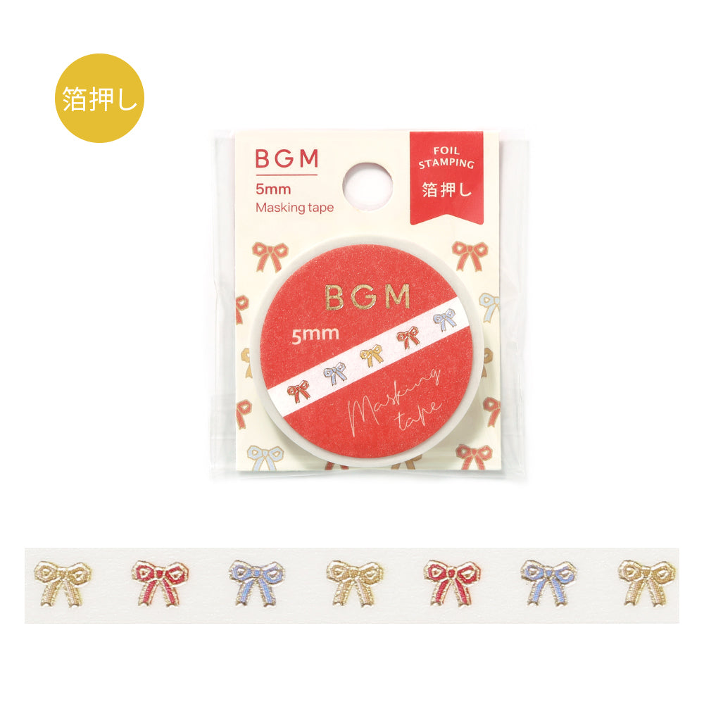 BGM Foil Stamping Masking Tape: Life - Little Ribbon — roll front