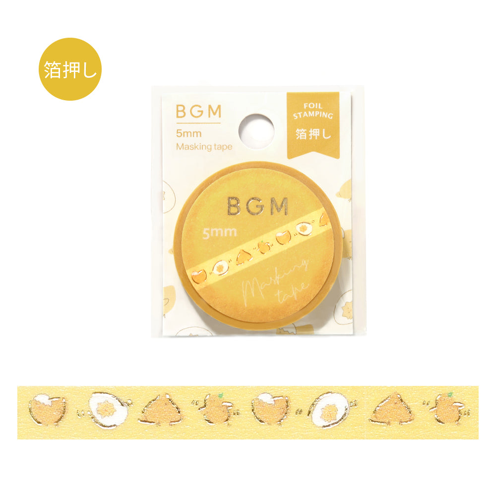 BGM Foil Stamping Masking Tape: Life - Run Chick — roll front