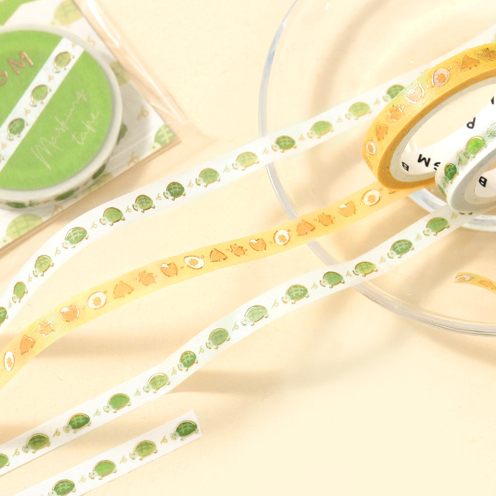 BGM Foil Stamping Masking Tape: Life - Run Chick — applied on surface