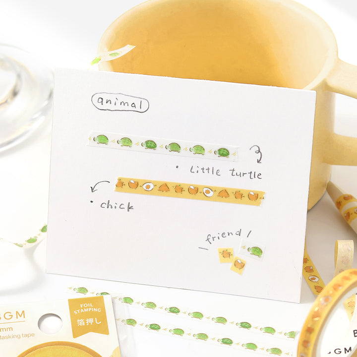 BGM Foil Stamping Masking Tape: Life - Run Chick — with packaging