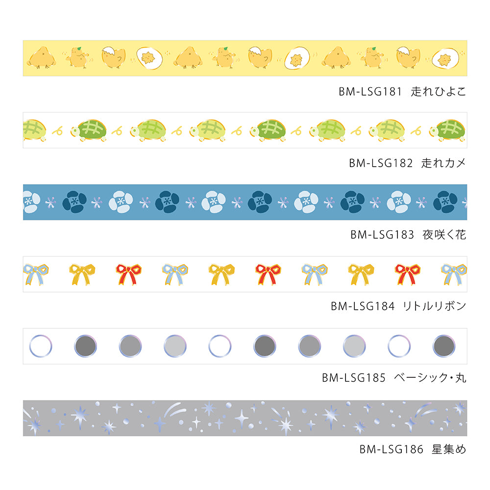 BGM Foil Stamping Masking Tape: Life - Run Chick — flat lay