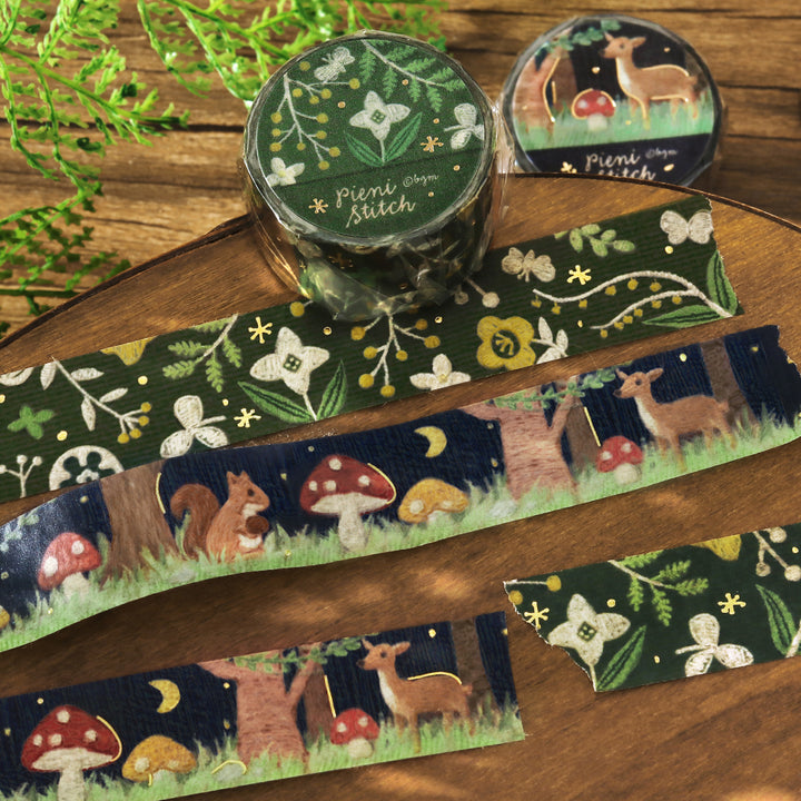BGM Foil Stamping Masking Tape: Pienistitch - Little Forest — with packaging