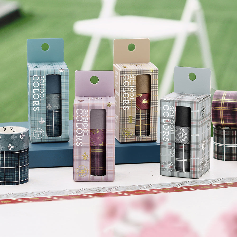 BGM Foil Stamping Masking Tape: SCHOOL COLORS: Caramel — flat lay