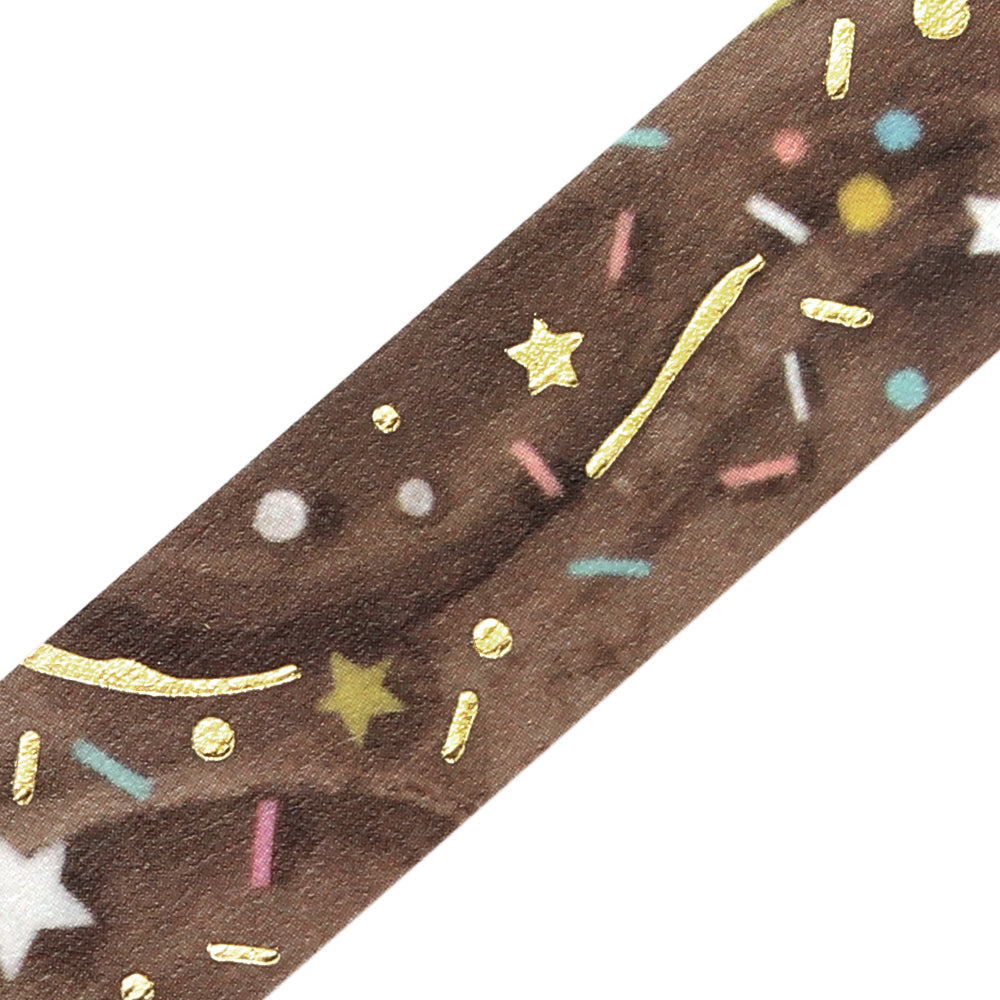 BGM Foil Stamping Masking Tape: We Love ICE: Chocolate Cream — pattern detail