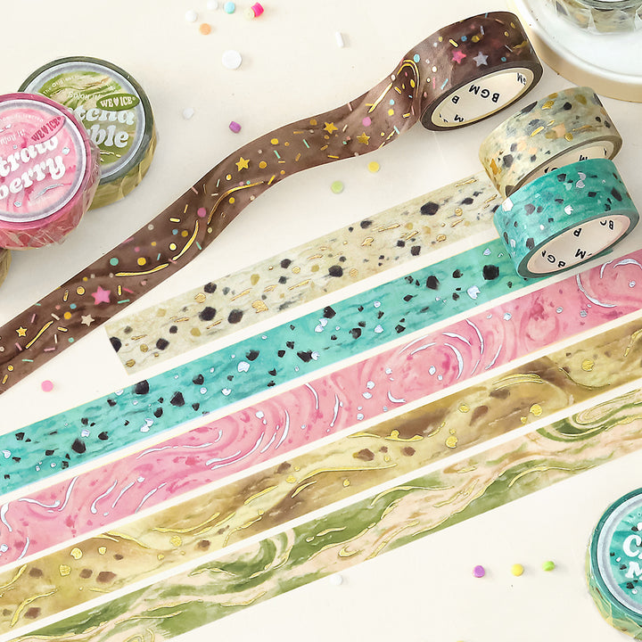 BGM Foil Stamping Masking Tape: We Love ICE: Cookies and Cream — colour swatch