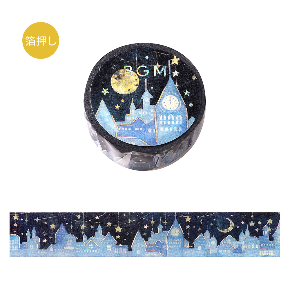 BGM Foil Stamping Washi Tape: Starlit Town