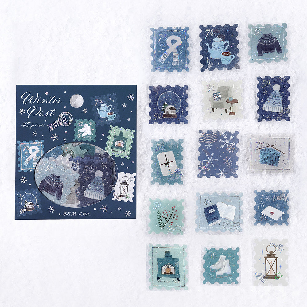 BGM Foil Stamping Winter Limited Edition Flake Seal - Winter Letter — pattern detail