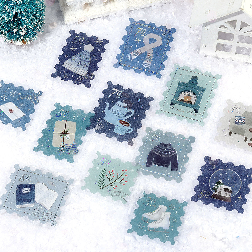 BGM Foil Stamping Winter Limited Edition Flake Seal - Winter Letter — applied on surface