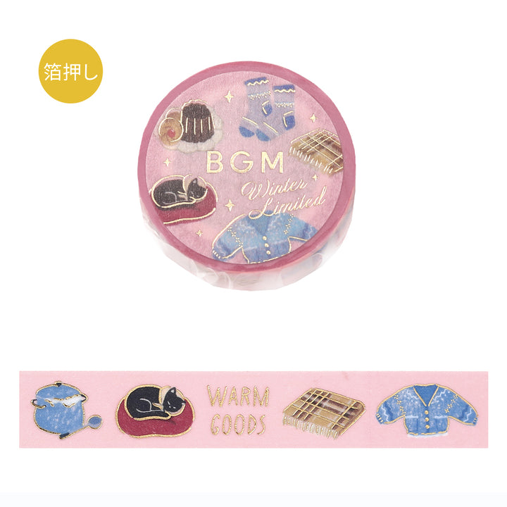 BGM Foil Stamping Winter Limited Edition Masking Tape in Something Winter design - a stunning foil-stamped perfect for adding a touch of elegance to your planners, journals, and creative projects.