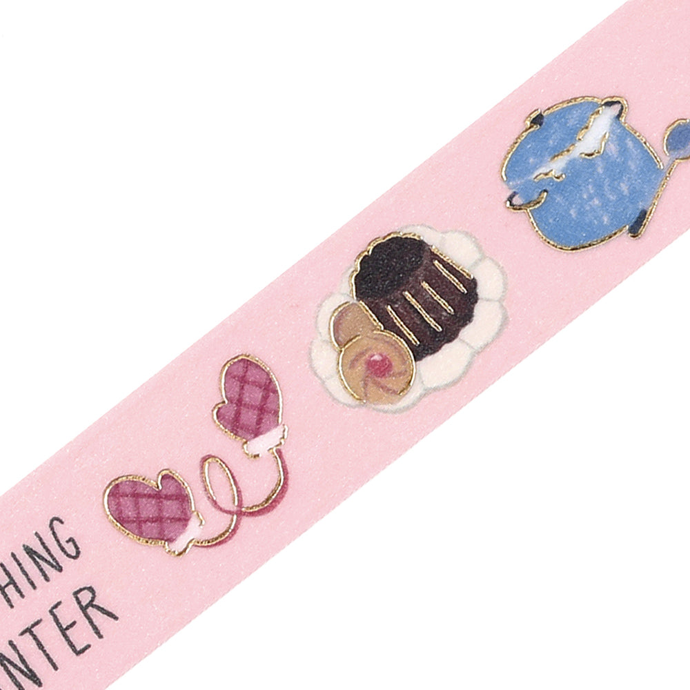 BGM Foil Stamping Winter Limited Edition Masking Tape in Something Winter design - a stunning foil-stamped perfect for adding a touch of elegance to your planners, journals, and creative projects.