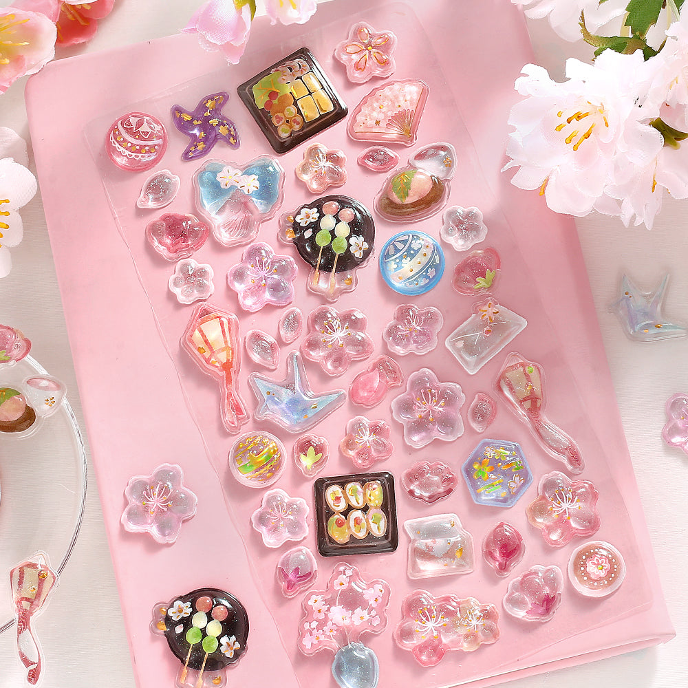 BGM Kyururun Seal: Cherry Blossoms — side view