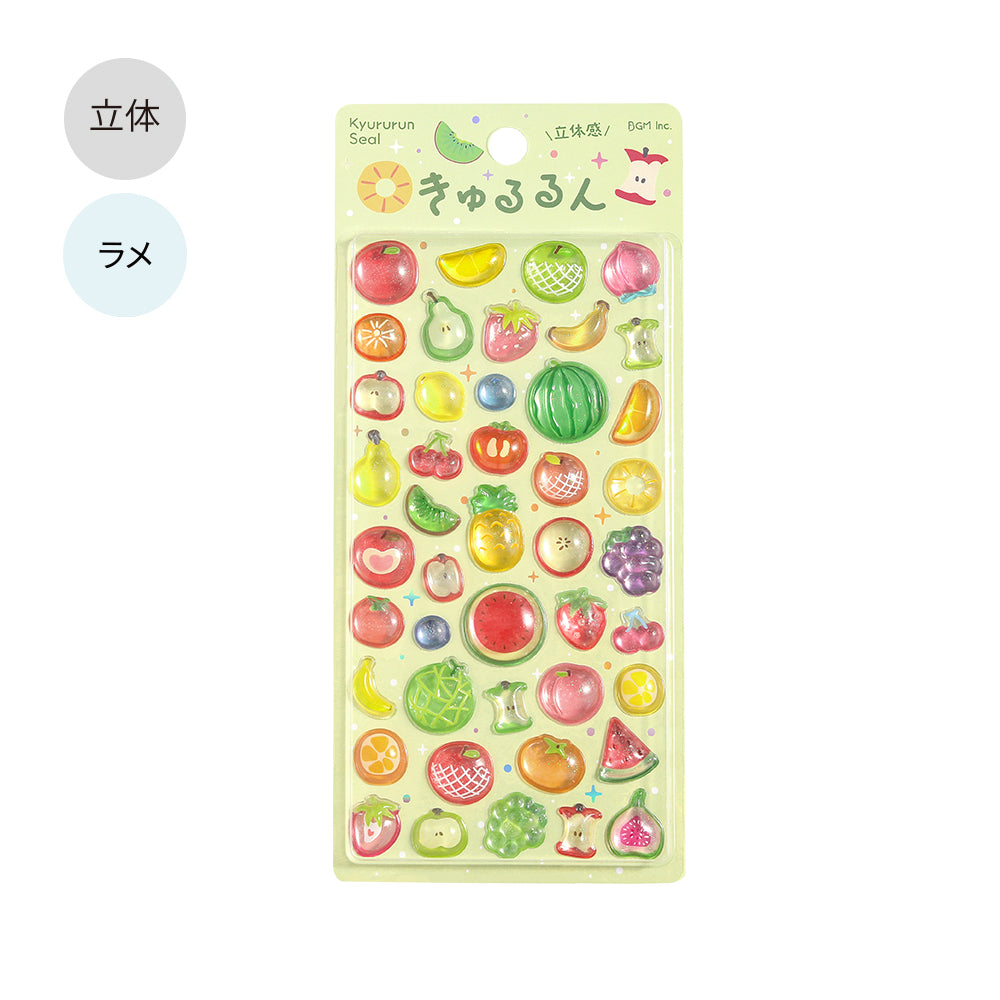 BGM Kyururun Seal: Fruits — front view