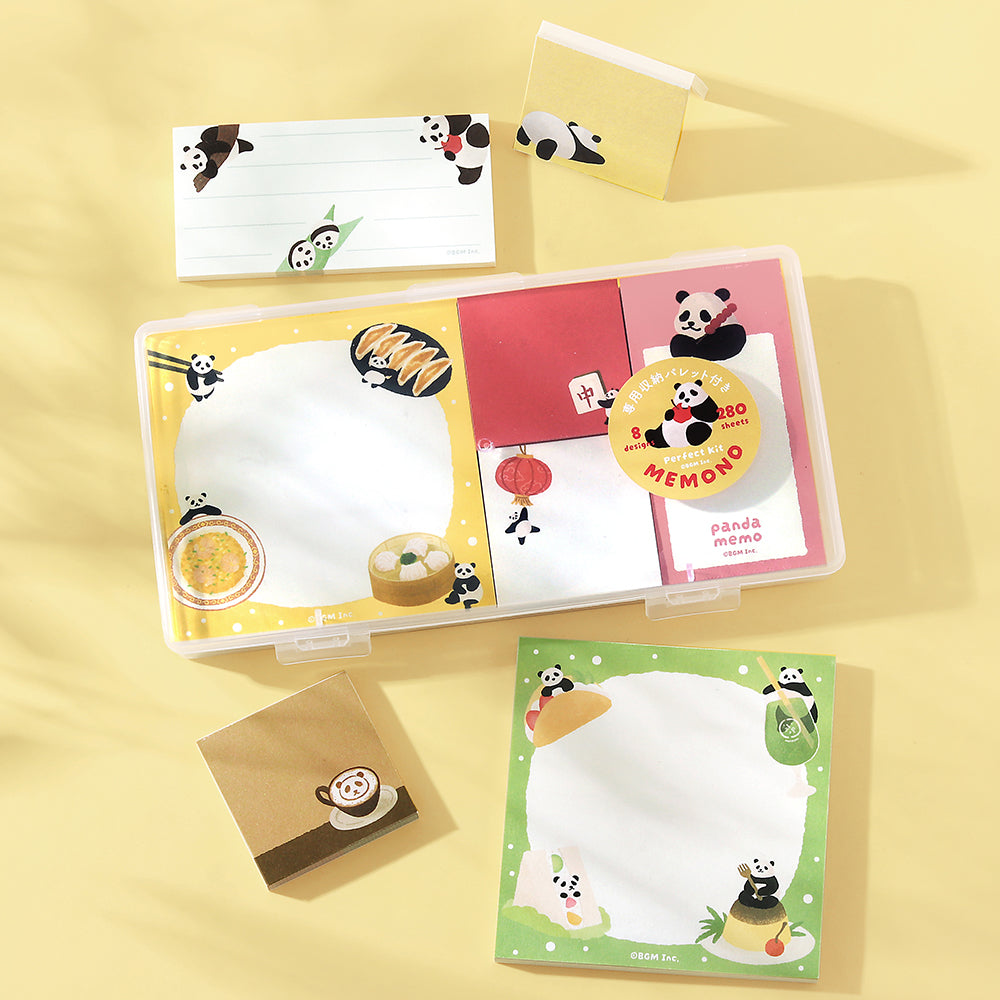 BGM Memo Seal Set: MEMONO - Panda Days — side view