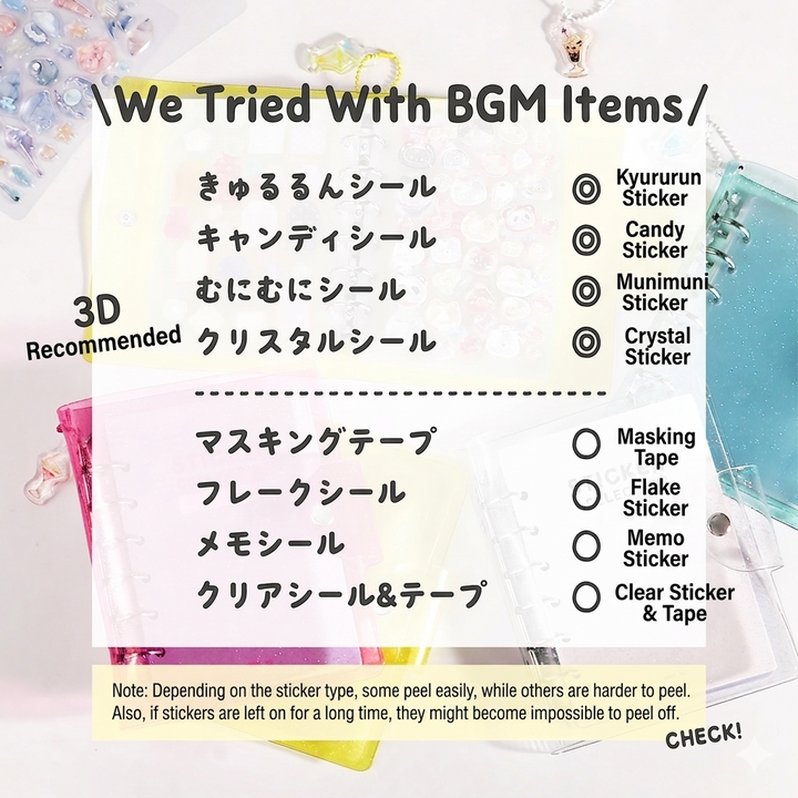 BGM Notebook-Style Sticker Book: A6 Glitter Yellow — close-up
