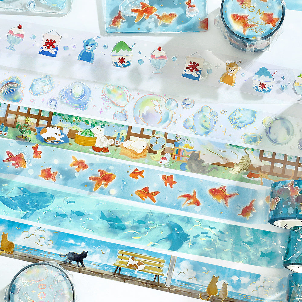 BGM Summer Limited Edition Clear Tape: Bubbles of Light — roll side