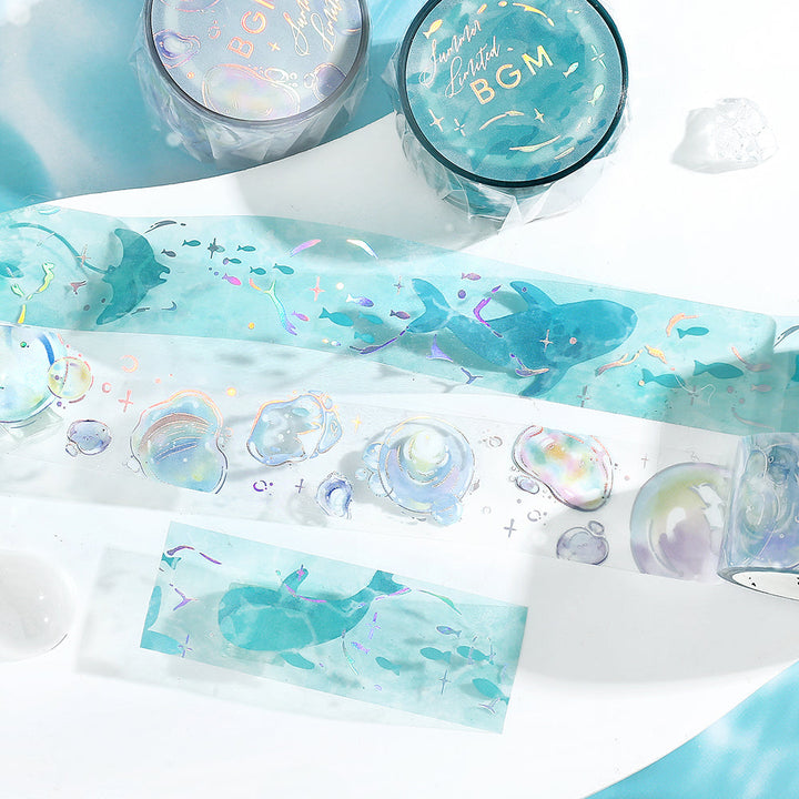 BGM Summer Limited Edition Clear Tape: Wave Shadows — applied on surface
