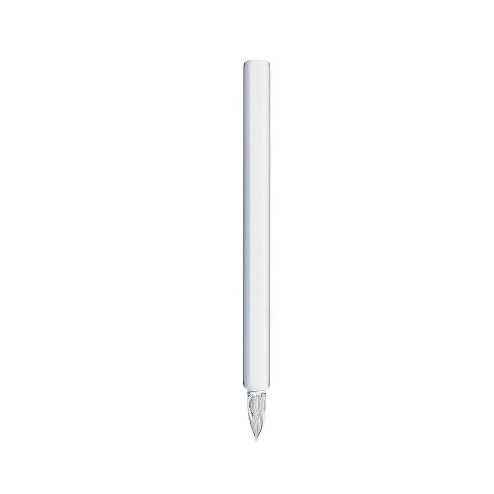 Matsubokkuri Crystal Glass Fountain Pen - Standard — uncapped with cap posted